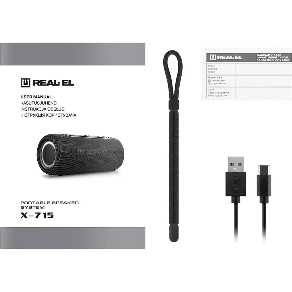 Портативная акустика REAL-EL X-715 Black (EL121600027) [134897] - фото 11