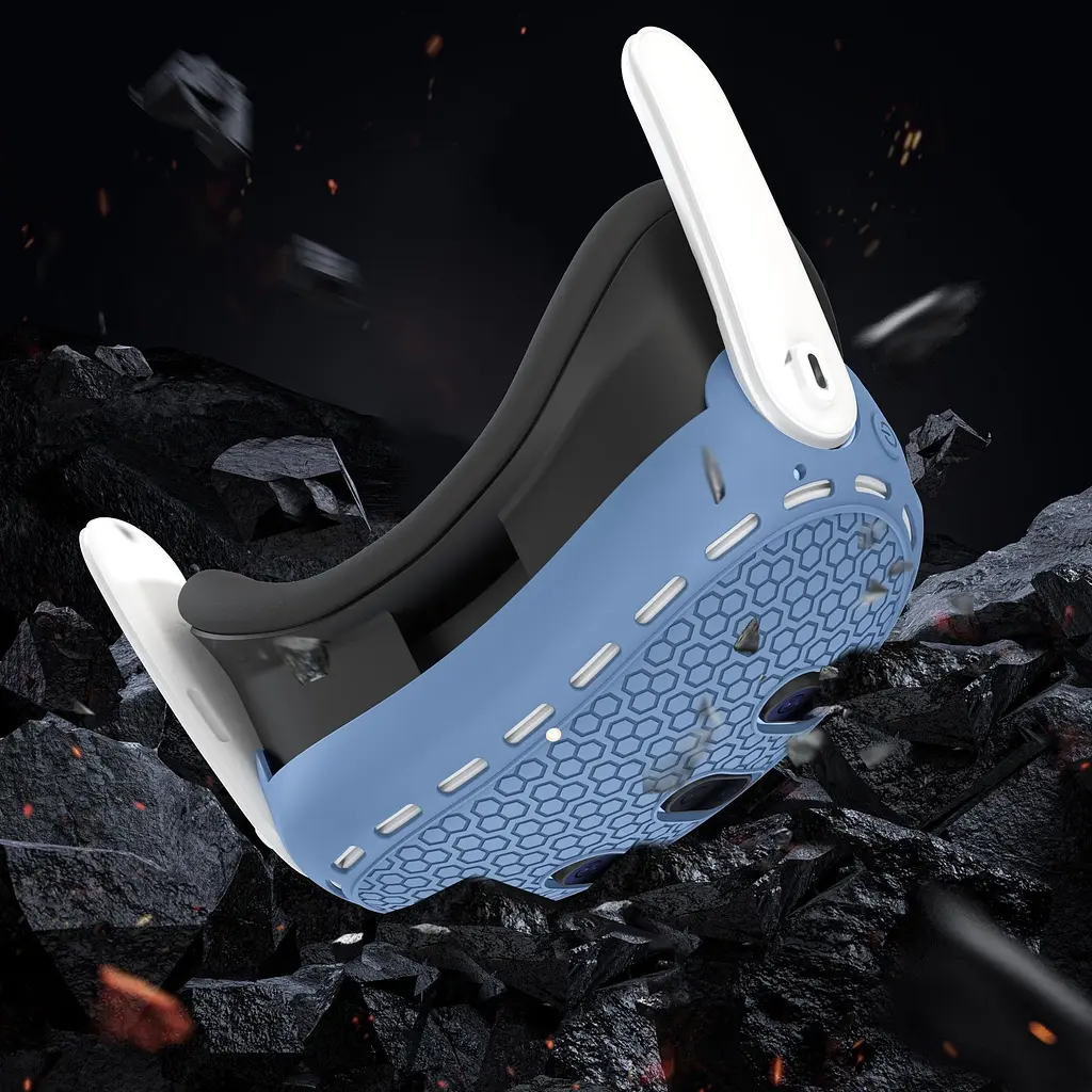 Чохол для VR-окулярів GINWDAY Silicone VR Shell Protective для Meta Quest 3 Blue [139303] - фото 6