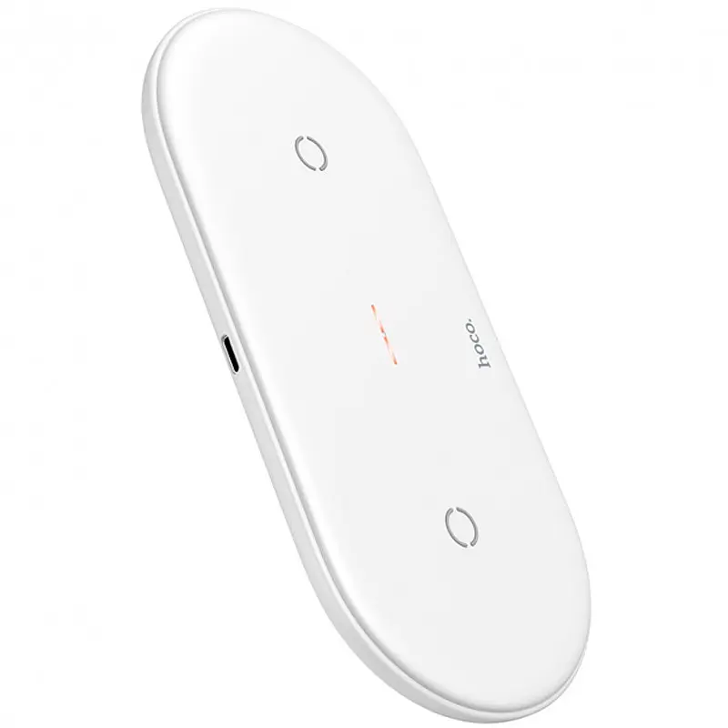 Беспроводное зарядное устройство для компьютера Hoco CW23 2in1 10W White - фото 6