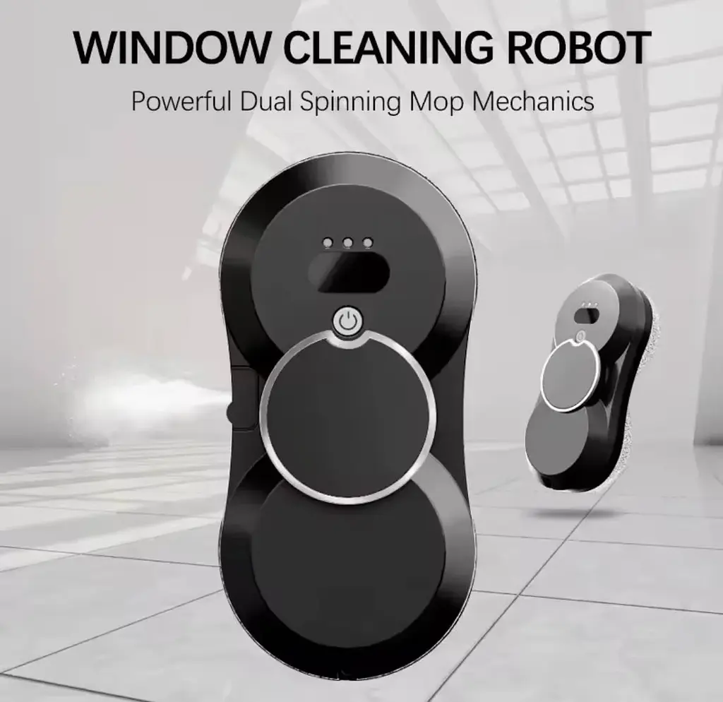 Робот для миття вікон NEW Glass Cleaning Robot з пультом дистанційного керування чорний - фото 3