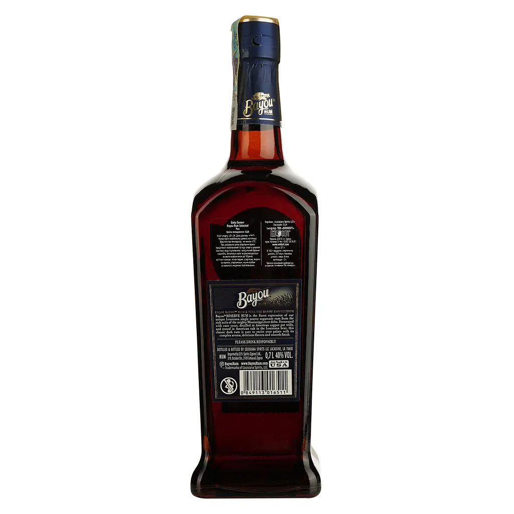 Ром Bayou Select, 40%, 0,7 л - фото 2