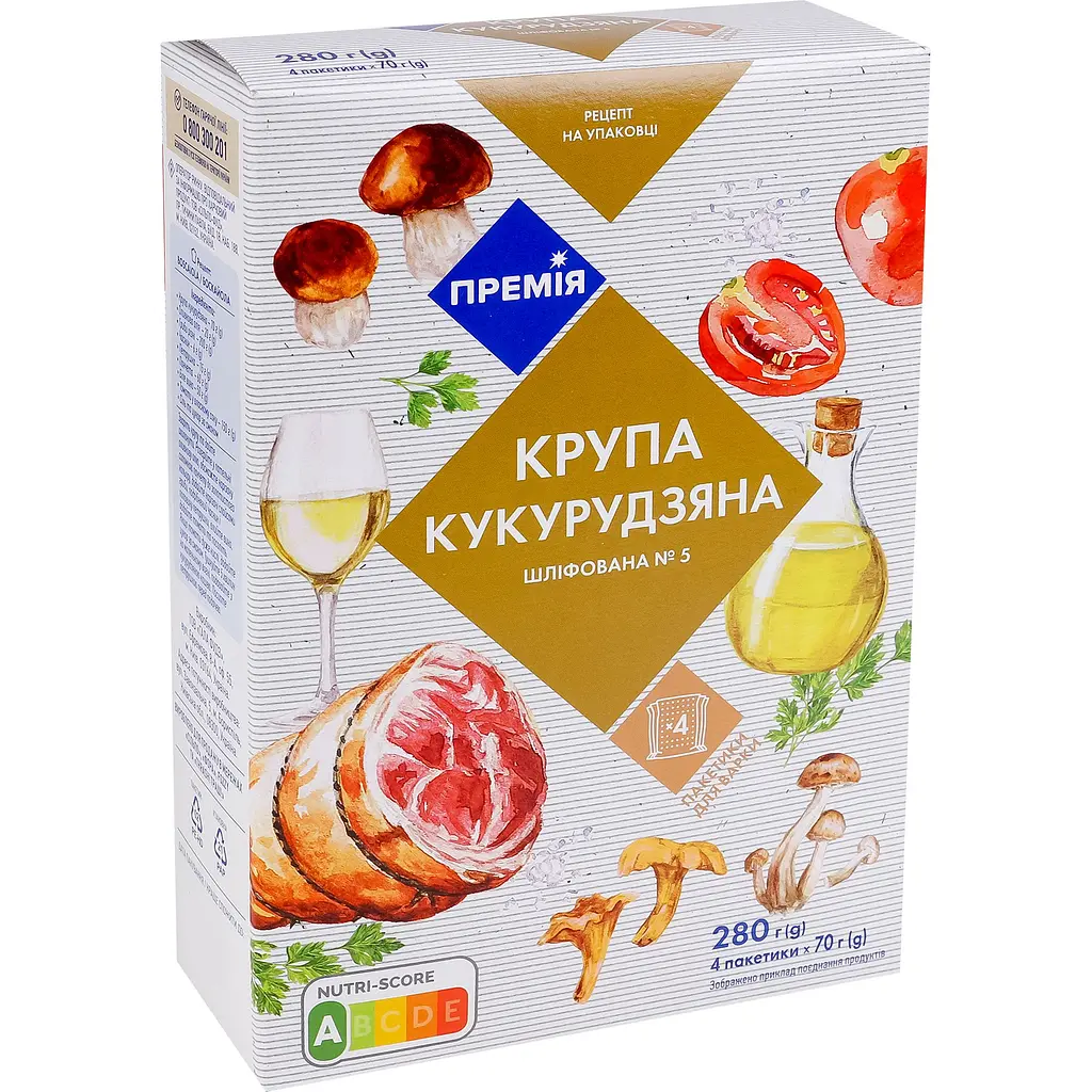 Крупа Премія Кукурудзяна шліфована №5, 70 г, 4 шт. (699716) - фото 4
