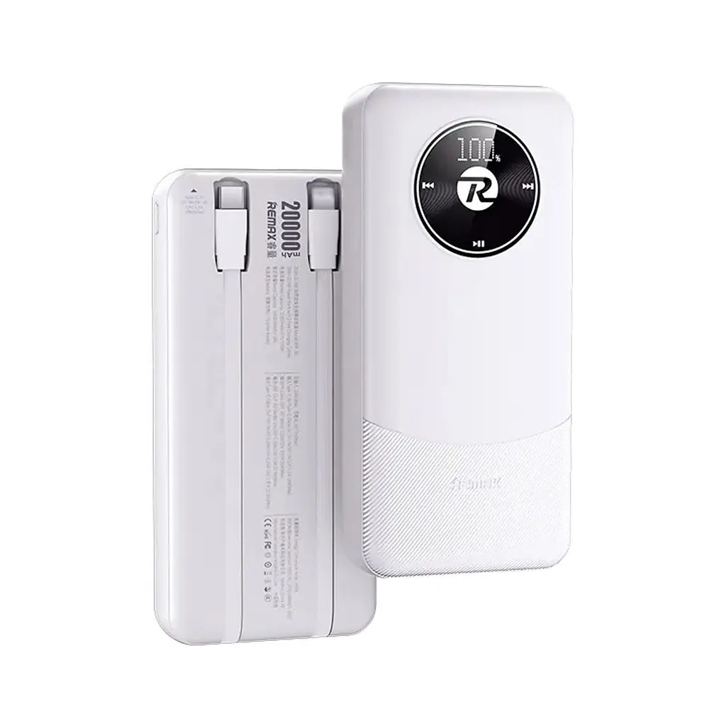 Батарея універсальна Remax 20000mAh, 22.5W, Black (RPP-38 / 45364 / White)