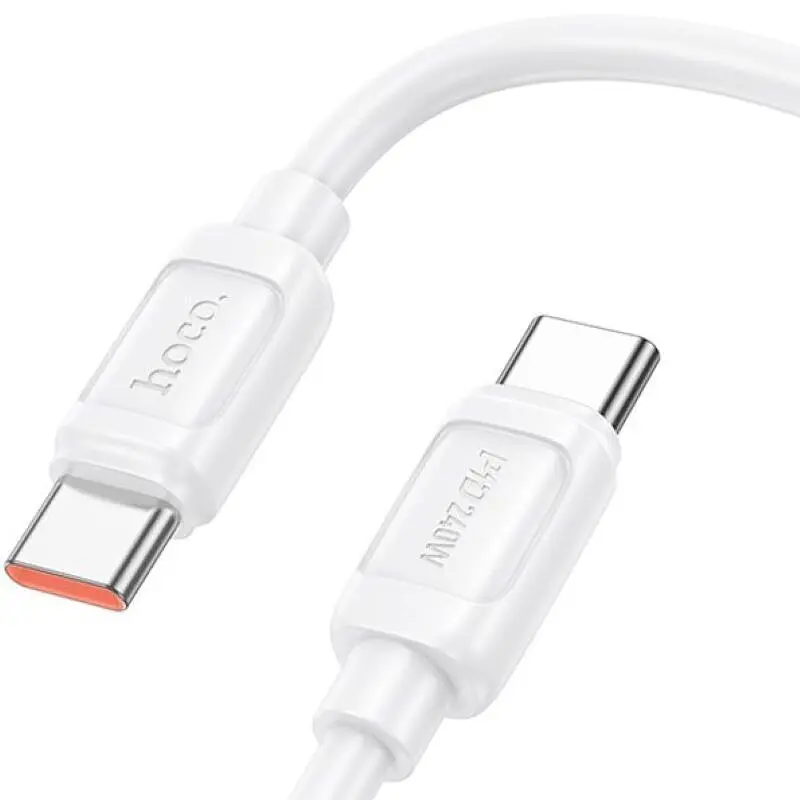 Cable Type-C/Type-C HOCO X115 240W 1m (круглий) White - фото 2