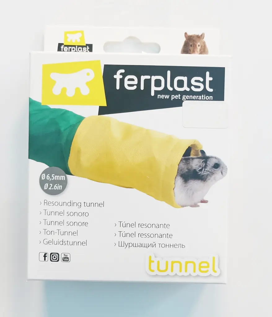 Тунель для гризунів Ferplast PA 4801 Resounding Tunnel зі звуковим ефектом Ø 6.5x25 см 84801799 - фото 2