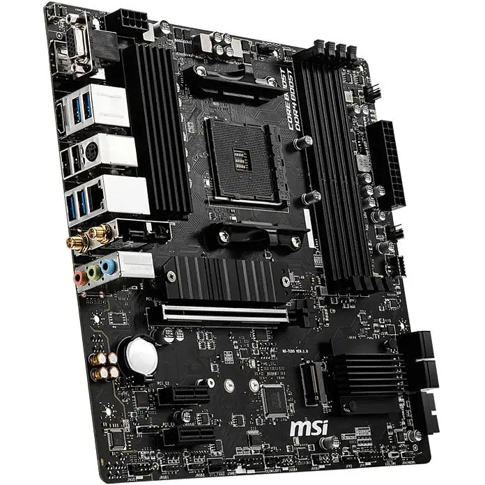 Материнська плата MSI AM4 (B550) B550M PRO-VDH WIFI, B550, 4xDDR4, Int.Video(CPU), 4xSATA3, 2xM.2, 1xPCI-E 16x 4.0, 2xPCI-E 1x 3.0, ALC892, RTL8111HN, WiFi ac, Bluetooth, 7xUSB3.2/6xUSB2.0, VGA/HDMI/DP, MicroATX - фото 3