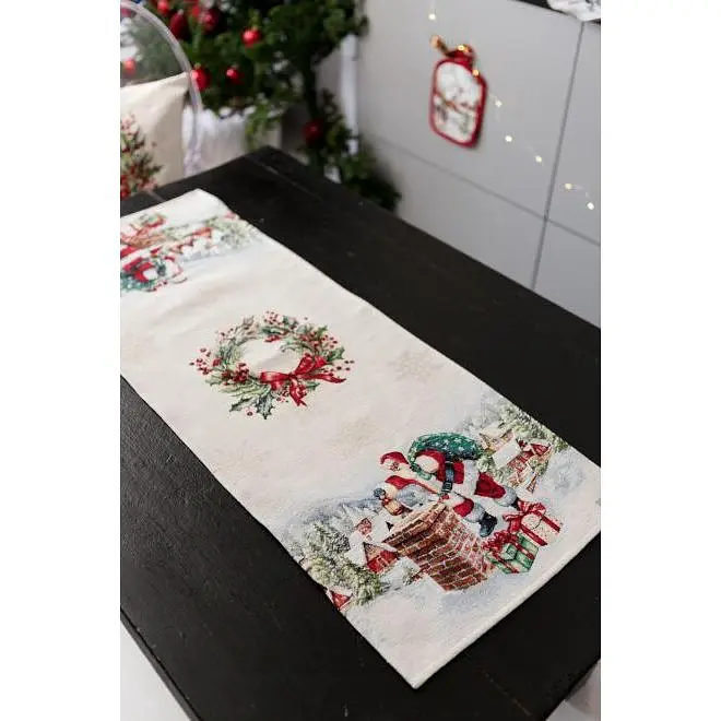 Дорожка гобеленовая с велюром Прованс Снежная зима 35х100 см (36438) - фото 2