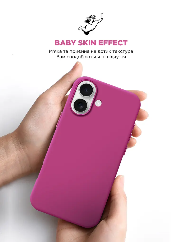 Силиконовый чехол для Apple iPhone 16, ICON2 Case, розовый, противоударный, панель, защита всего корпуса, матовая поверхность Soft Touch, выступает над дисплеем, совместим с защитными стеклами и пленками, с микрофиброй, ArmorStandart (ARM81299) - фото 8
