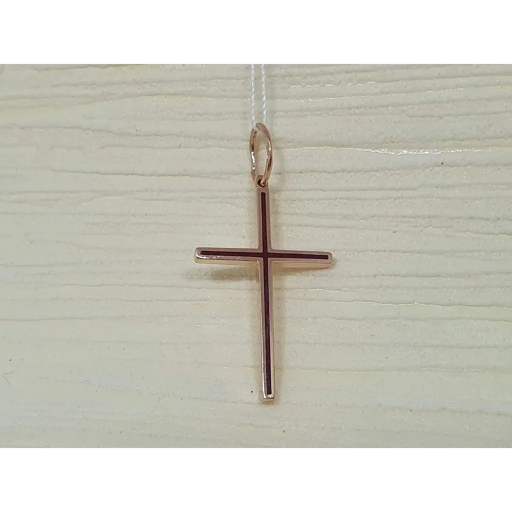 Золотий хрестик Харківська ювелірна фабрика з емаллю. 11589-ЕРУБ - фото 2