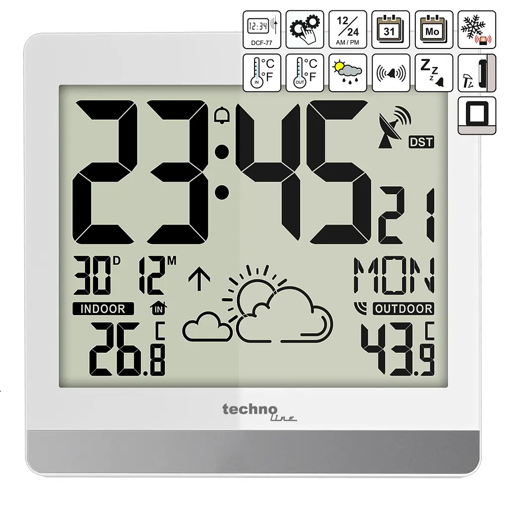 Годинник настінний Technoline WS8119 White (WS8119), Білий - фото 3