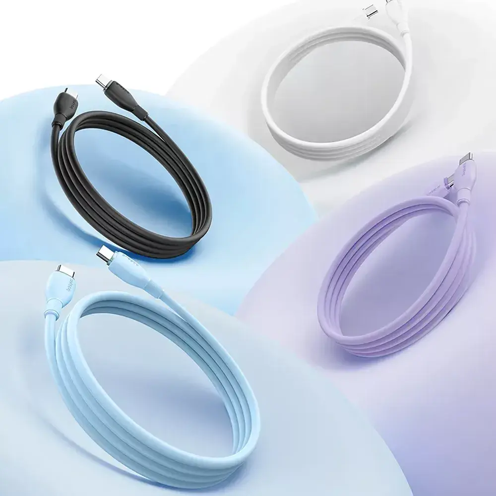 Кабель Baseus Pudding Series Fast Charging Cable Type-C to Type-C 100W 1.2m P10355702111-00 Black - фото 6