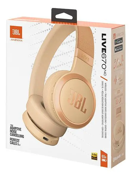 Бездротові навушники JBL Live 670NC JBLLIVE670NCSAT Sand - фото 2