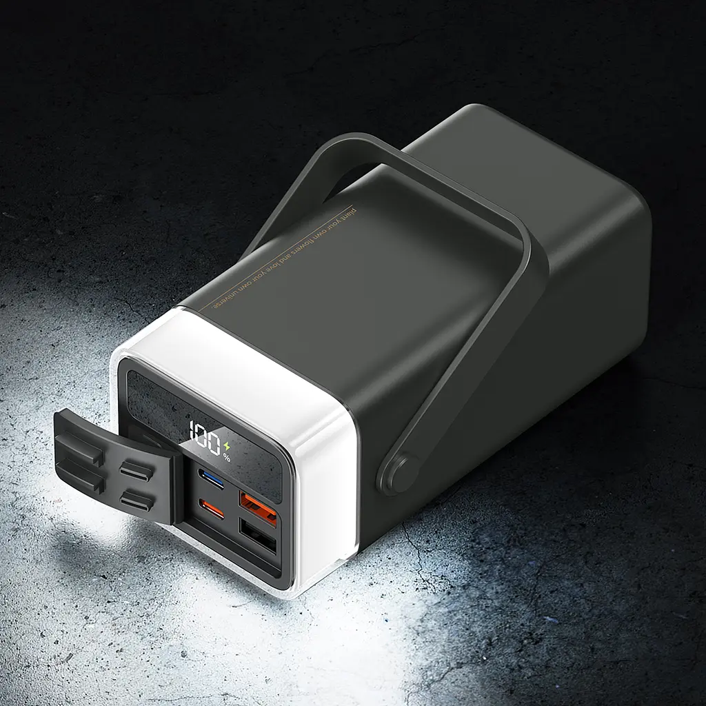 Павербанк Remax RPP-596 40000 мАг до 22,5 Вт USB-C USB-A PD QC з RGB ліхтариком Сірий (1363) - фото 2