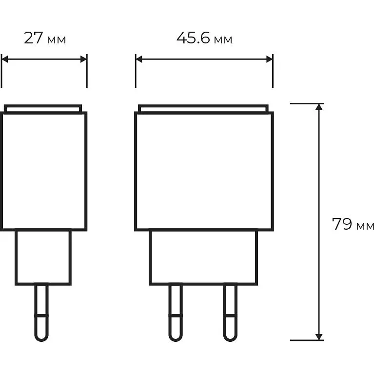 Сетевое зарядное устройство Euroelectric USB-A+Type-C 18W, 20W QC3.0 белое (100) - фото 3