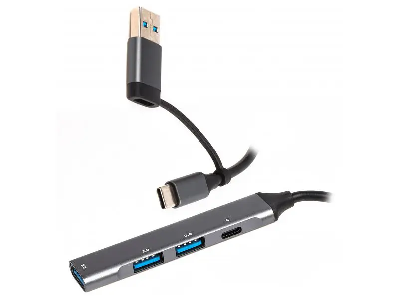USB-хаб Maxxter HU3C-4P1CN-01 - фото 2