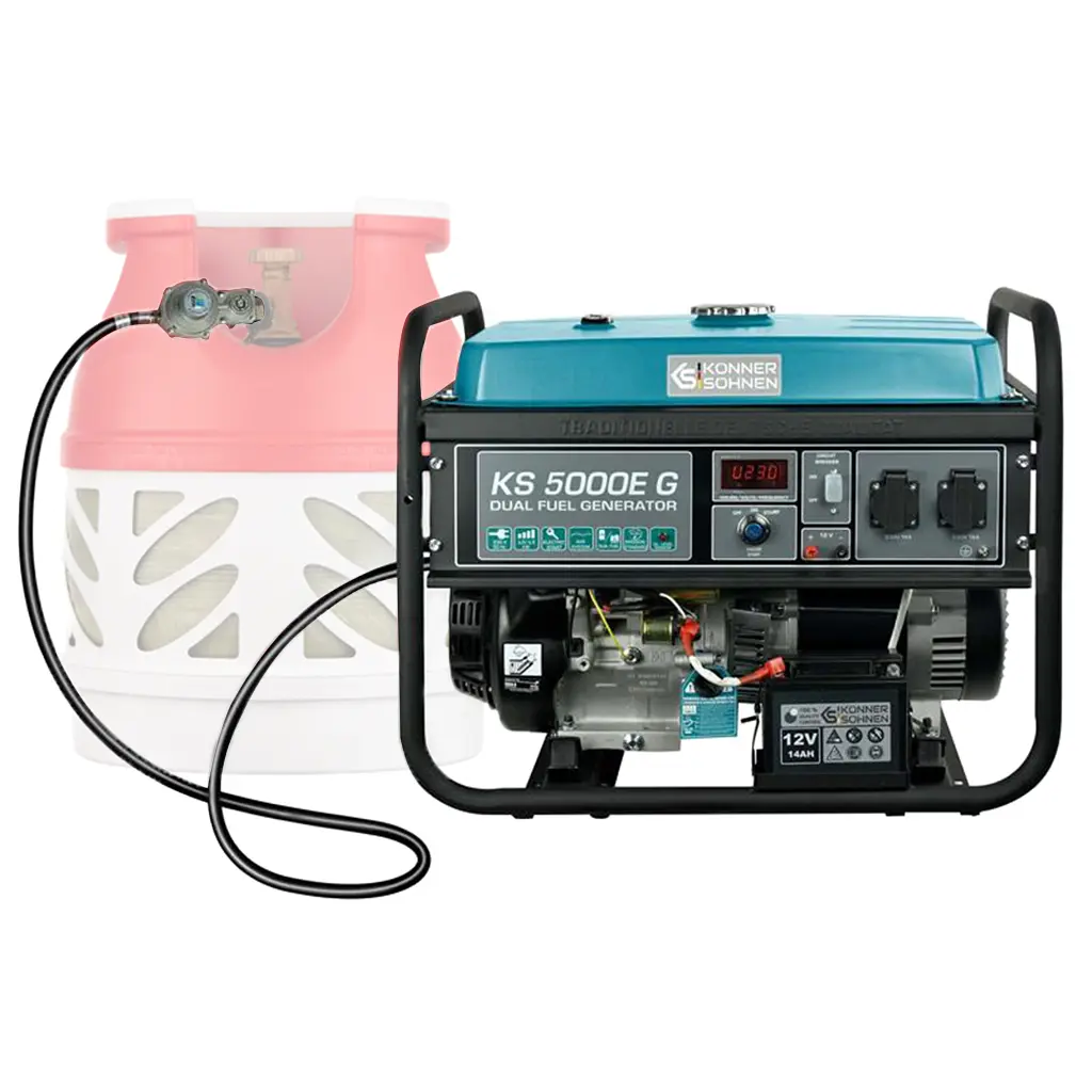 Генератор газобензиновий Konner&Sohnen KS 5000E G LPG, 230В, 4.5кВт, електростартер, 77.0кг