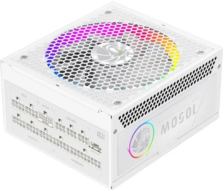 Блок живлення GameMax RGB PRO 1050G 1050W ATX 3.1 80+ Gold White (RGB PRO 1050G WH) - фото 2