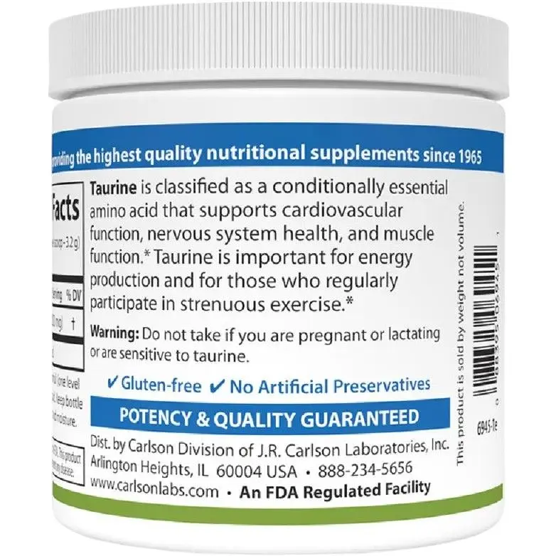 Таурін Carlson Taurine Amino Acid Powder у порошку 100 г - фото 3