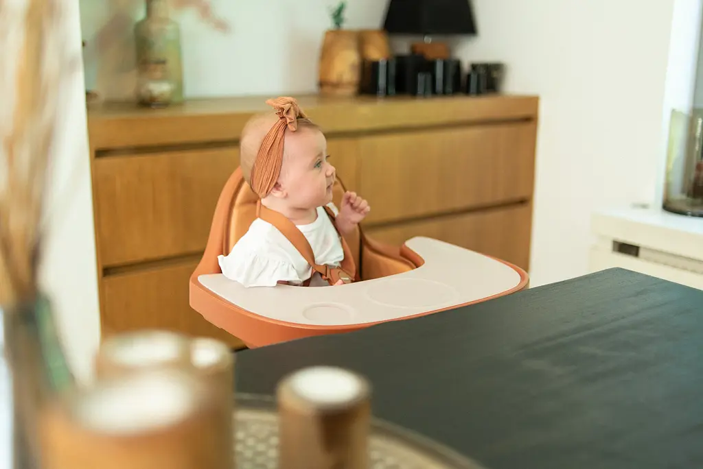 Столик до стільця для годування Childhome Evolu з силіконовим підносом, рудий (CHEVOTSRU) - фото 11