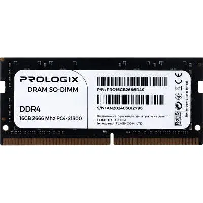 Модуль пам'яті для ноутбука SoDIMM DDR4 16GB 2666 MHz Prologix (PRO16GB2666D4S) - фото 5