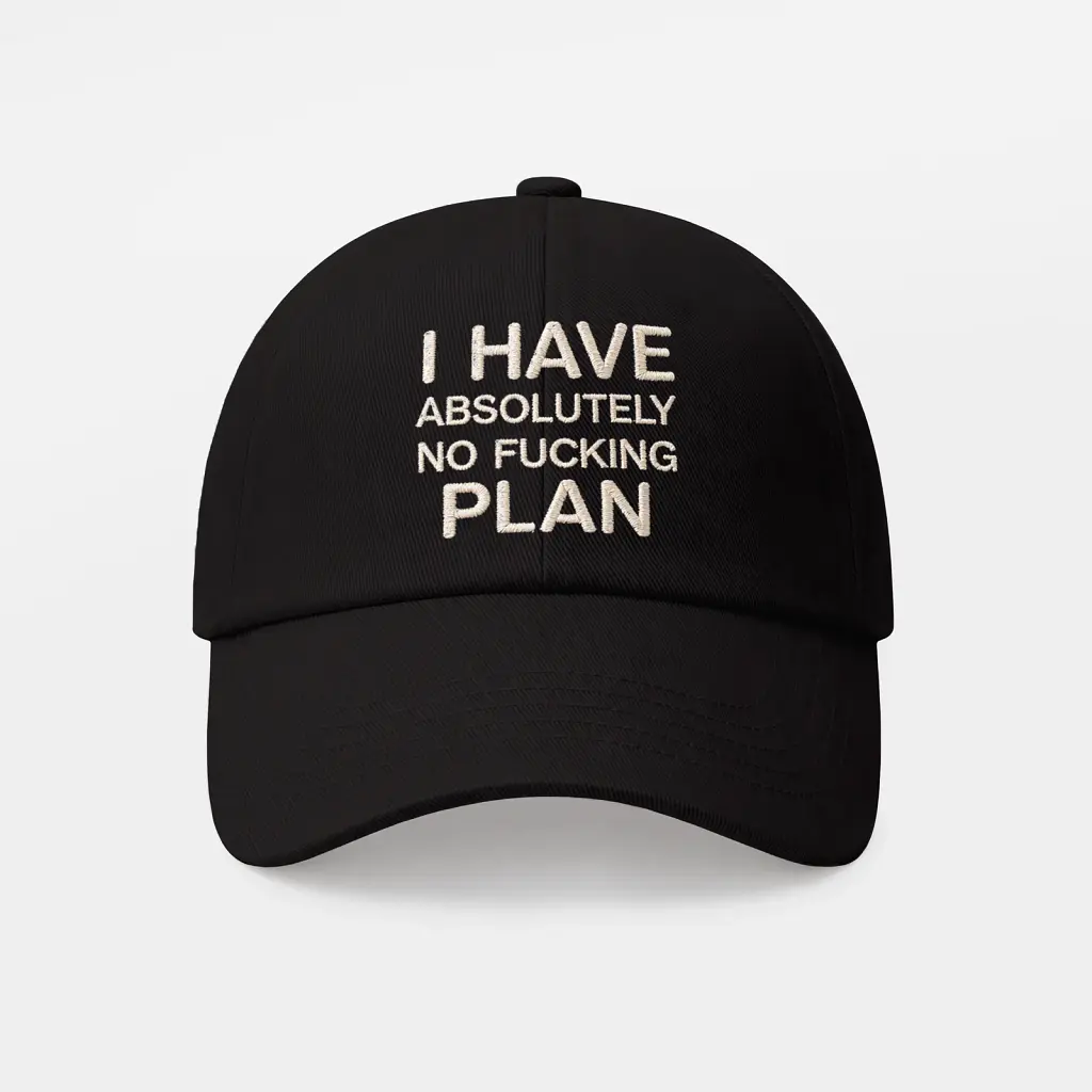 Кепка «I HAVE ABSOLUTELY NO FUCKING PLAN» чорна - фото 6