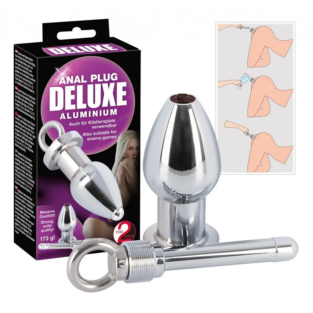 Анальна пробка з отвором Anal Plug deluxe Aluminium Orion 512567 20341
