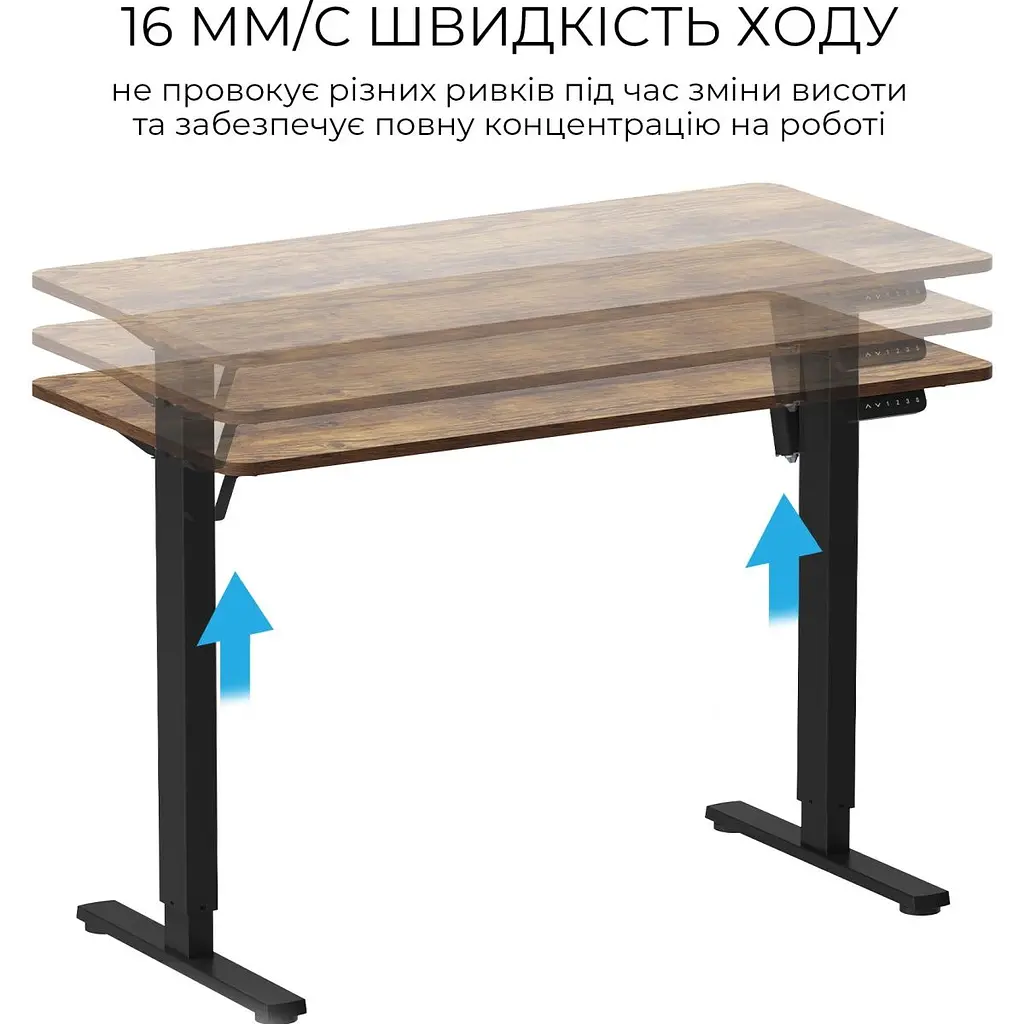 Компьютерный игровой стол OfficePro ODE1260DW Dark Wood/Black [124835] - фото 3
