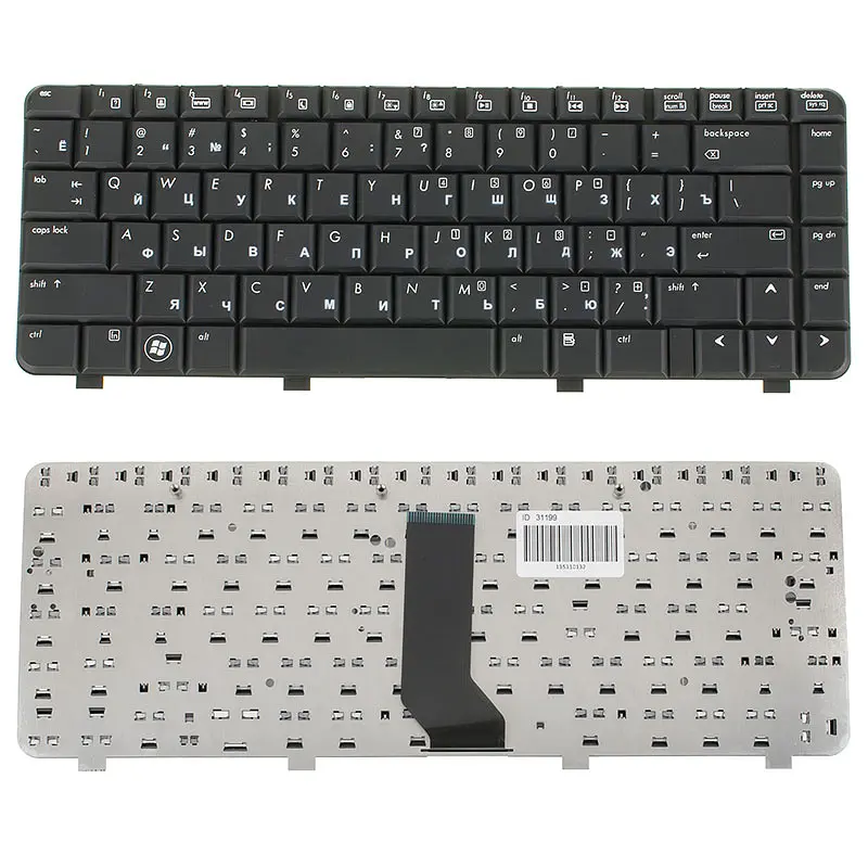 Клавіатура для ноутбука HP (Pavilion: dv2000 series, Compaq Presario V3000 series) rus, black - фото 2