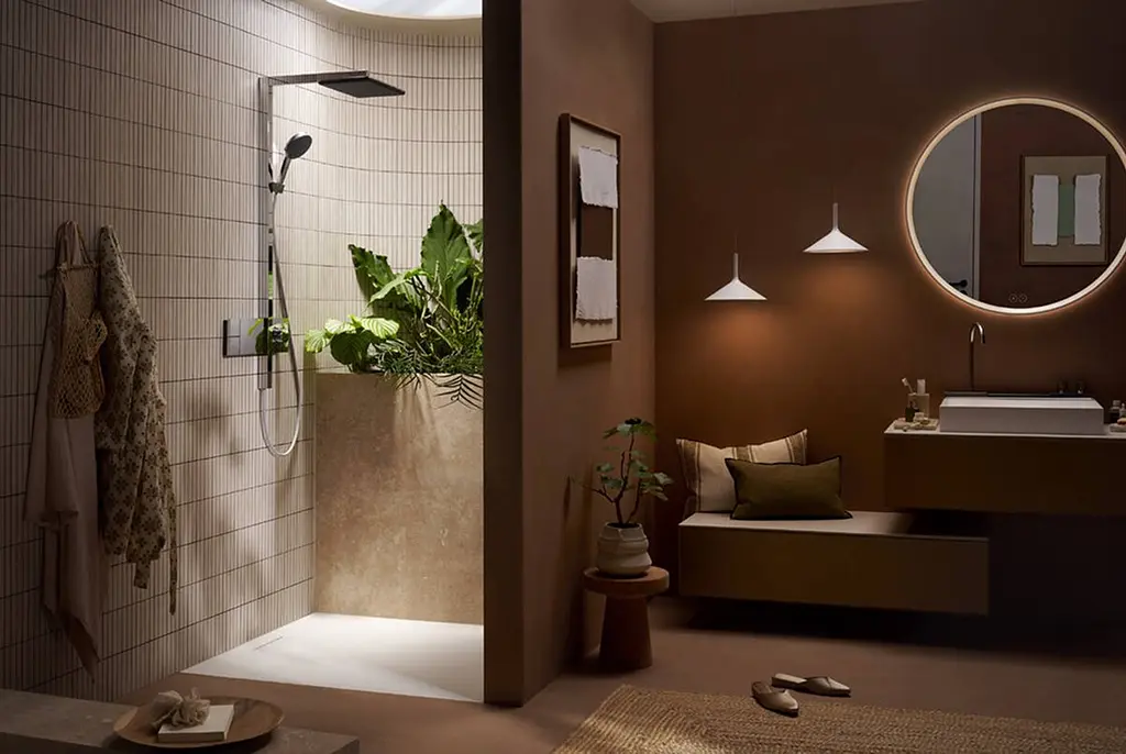 Душова система з термостатом Hansgrohe Raindance Alive Q 210x340 1jet EcoSmart з ShowerSelect Comfort chrome 24581000 - фото 3