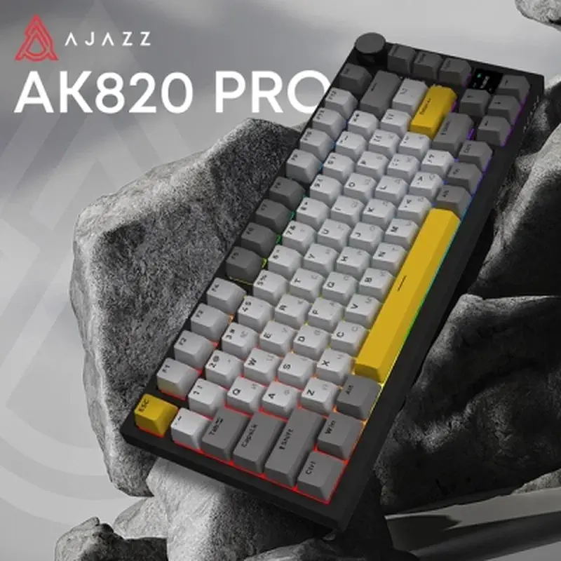 Клавіатура Ajazz AK820 Pro Gift Switch Black RGB USB/Wireless/Bluetooth UA Black (AK820PRO-G-BGY) - фото 7