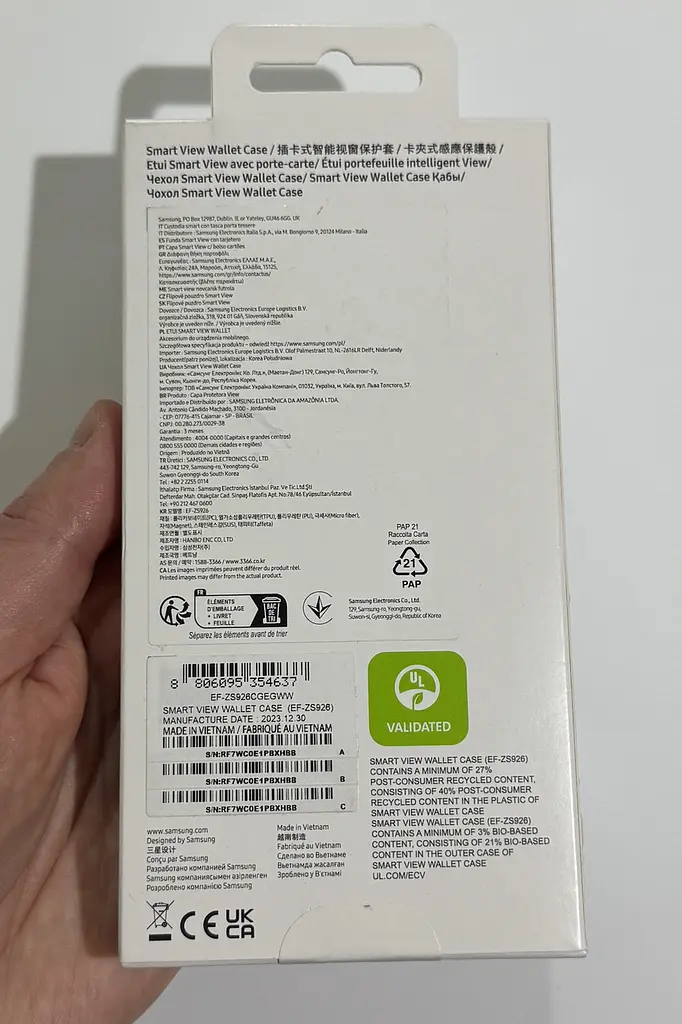 Оригінальний чохол-книжка для Samsung Galaxy S24 Plus Smart View Wallet Case LIGHT GREEN (SM-S926) EF-ZS926CGEGWW - фото 3