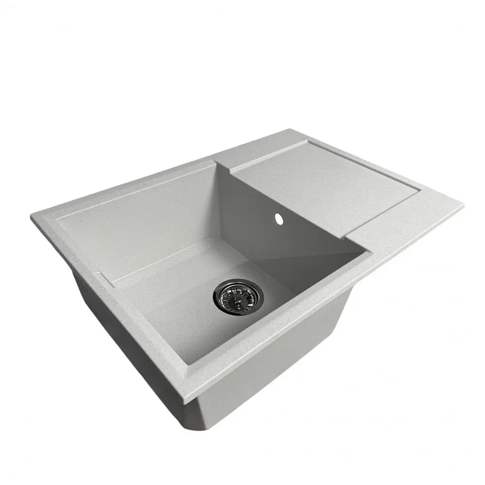 Кухонна мийка Adamant HORIZON old stone 780x495x230 мм, з крилом 78 см - фото 2