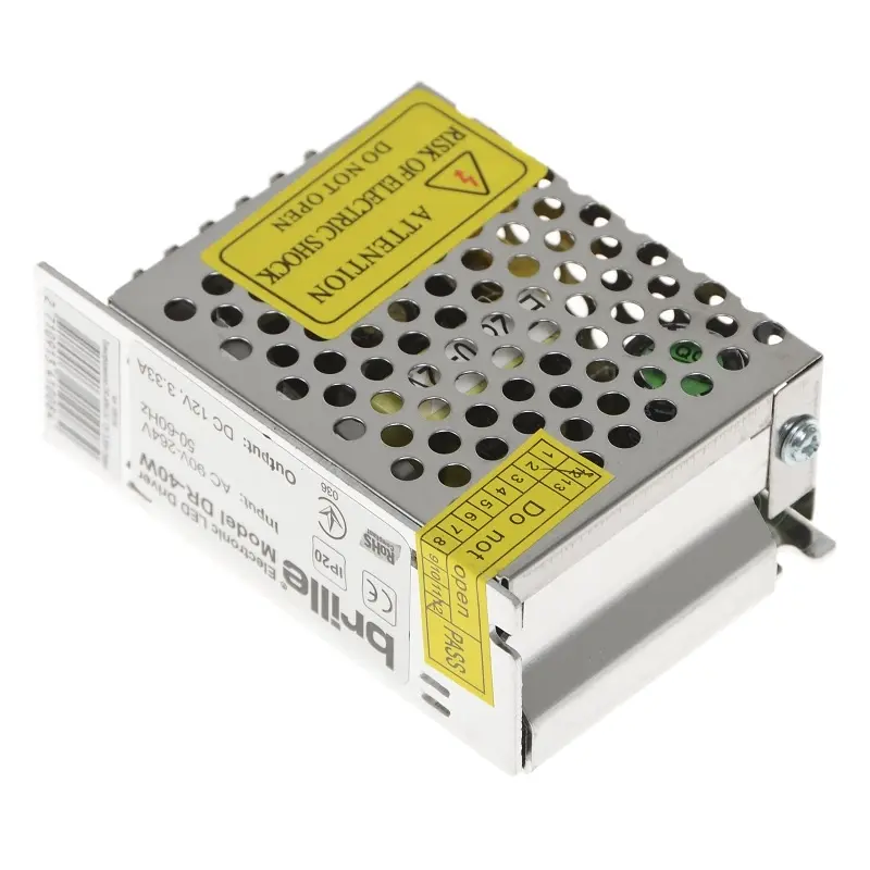 Блок питания Brille DR-40W DC 12V 3.33A Output LED - фото 2