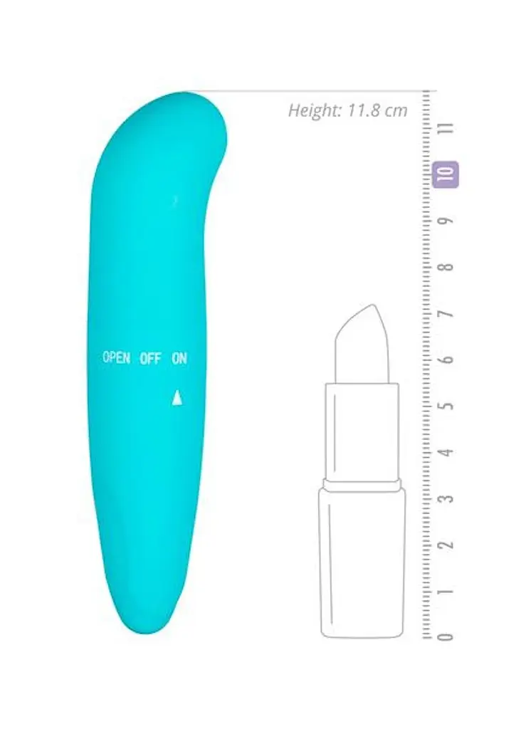 Міні-вібратор EasyToys G-Spot, 12 см (бірюзовий) - фото 2