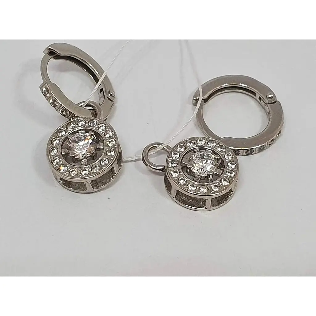 Золоті сережки Імперія золота з фіанітами. СВ263БИ - фото 4