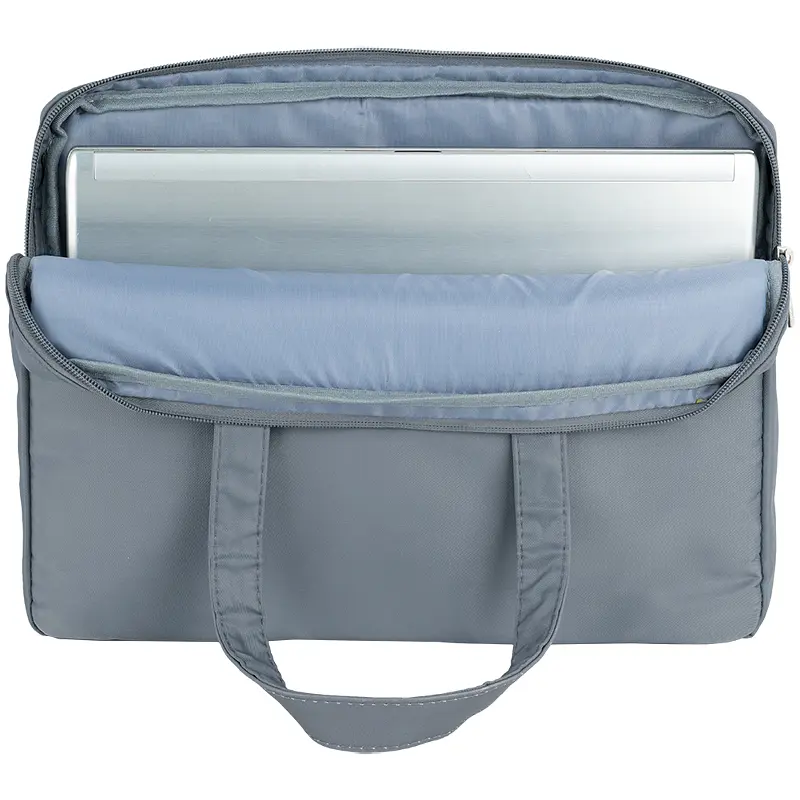 Сумка для документов текстильная Axent А4+ 1 отделение, серая (1631-02-A) - фото 4