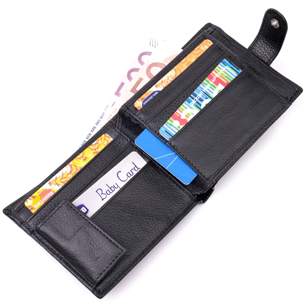 Кожаный мужской бумажник ST Leather 12х10х2 см acs0028283 - фото 5