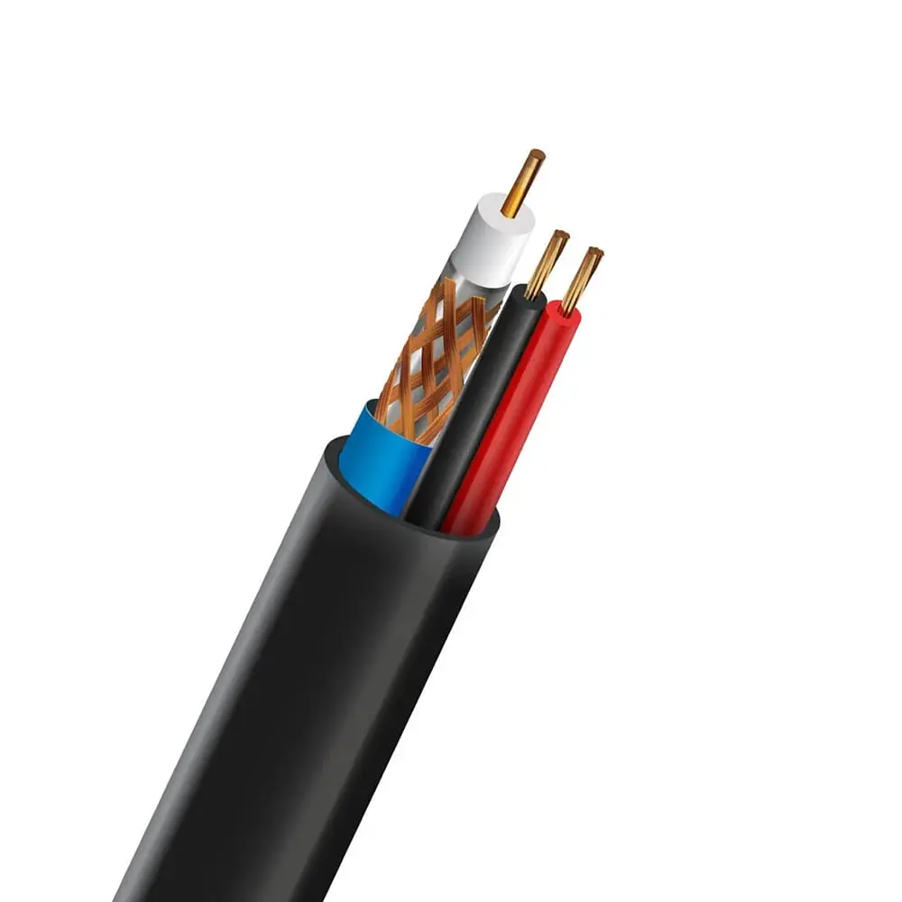 Кабель коаксіальний RG-59+2*0.5 CU 0.8mm Outdoor ОS-структура Trinix 305m (35-00033)
