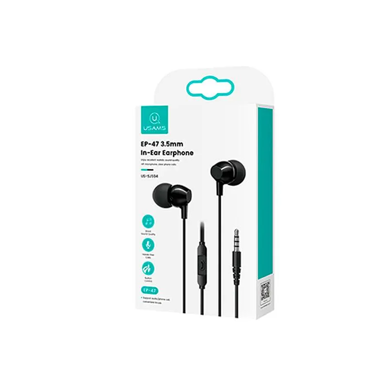 Наушники Usams In-Ear Earphone US-SJ594 EP-47 3.5mm - фото 2