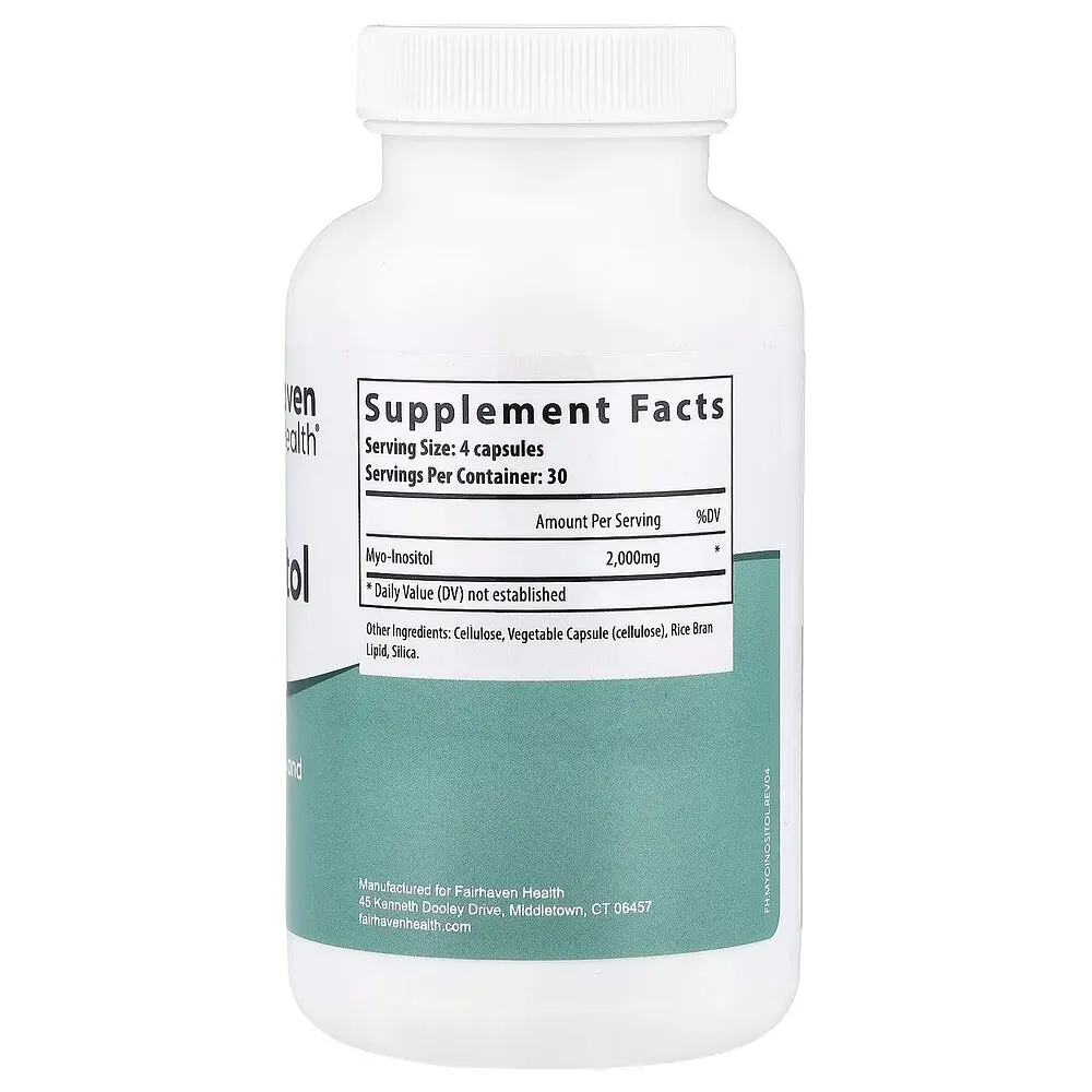 Міо-інозитол Fairhaven Health Myo-Inositol, 120 капсул для підтримки гормонального балансу - фото 2