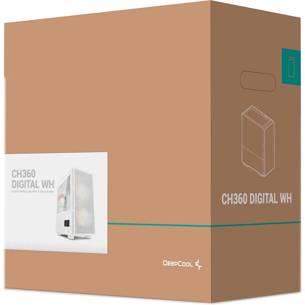 Корпус Deepcool CH360 Digital White (R-CH360-WHAPE3D-G-1) [146734] - фото 14