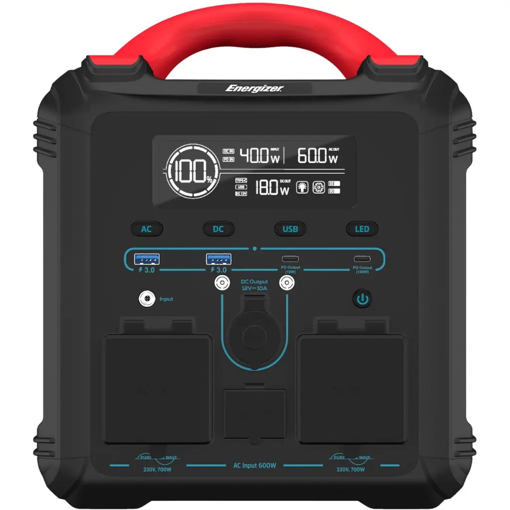 Зарядна станція Energizer 700Вт (551 Вт/г) AC, LMFP,MPPT,USB-C PD 100Вт (PPS550W1F) - фото 9