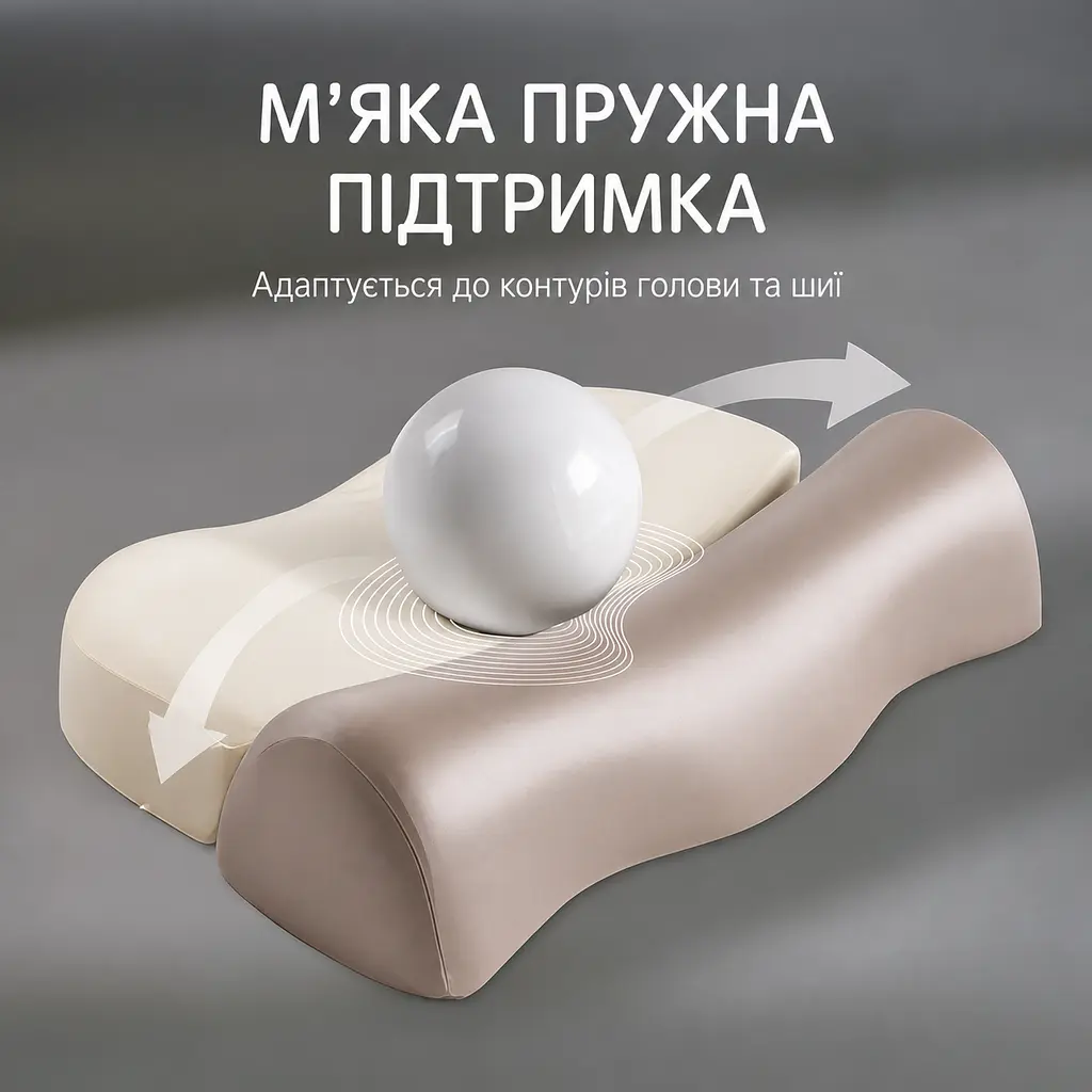 Ортопедична ергономічна подушка 2 в 1 Solve 50 x 35 x 11 см (KT8001219) - фото 8