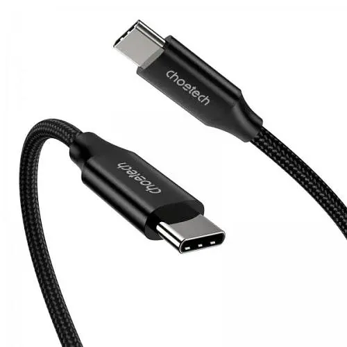 Кабель Type-C - Type-C, 2 м, Black, Choetech teh0028528 - фото 2