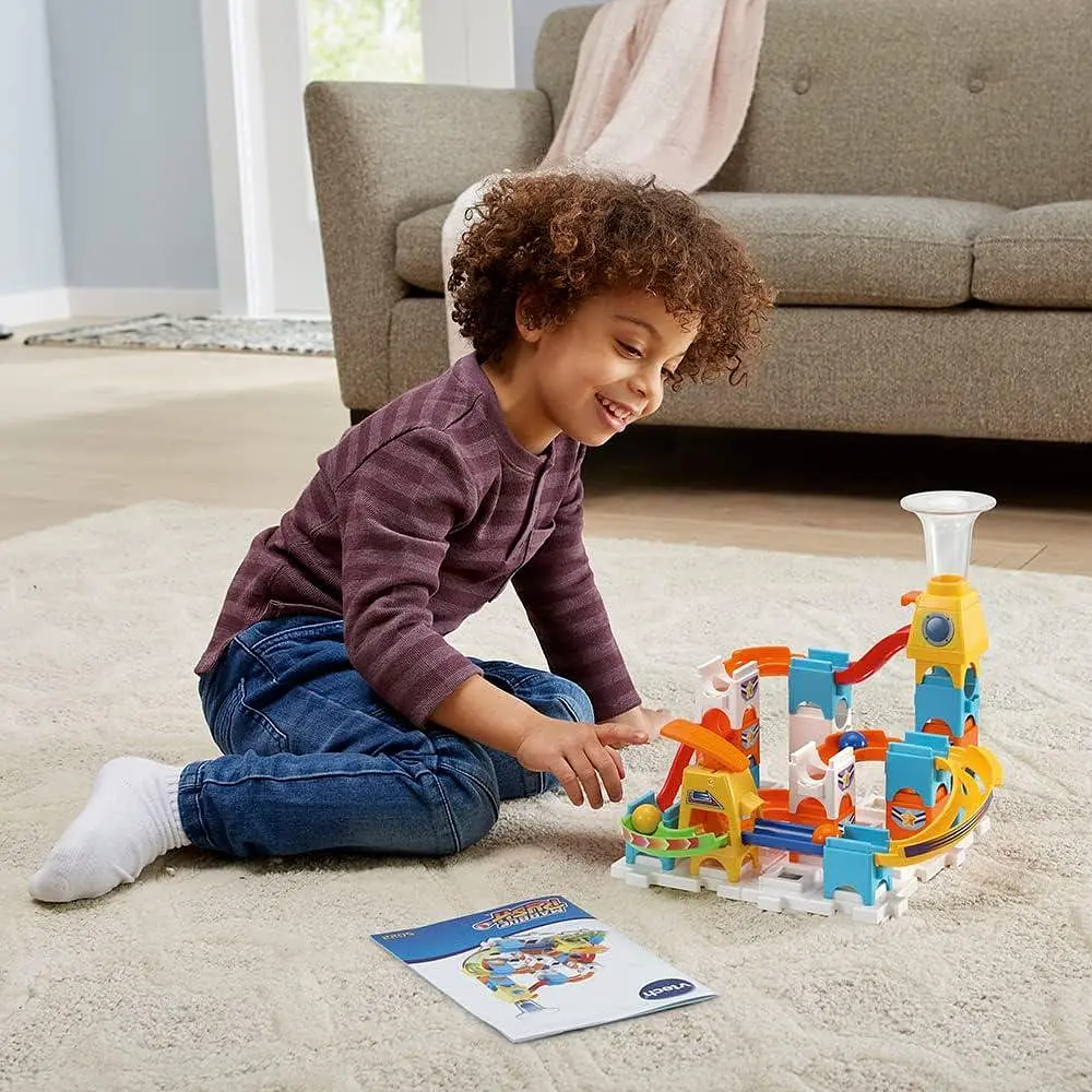 Конструктор лабіринт VTech Marble Rush Discovery XS100 кульковий трек 30 деталей 3 кульки STEM-конструктор від 4 років (SKU-326) - фото 3