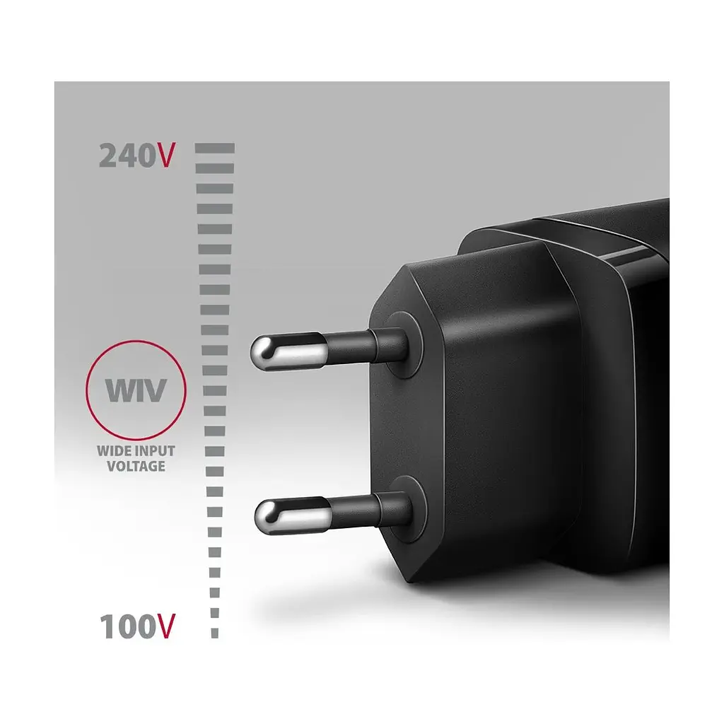 Зарядний пристрій AXAGON 1xUSB + 2xUSB-C 65W QC4+ PD3.0 PPS black (ACU-DPQ65) - фото 5