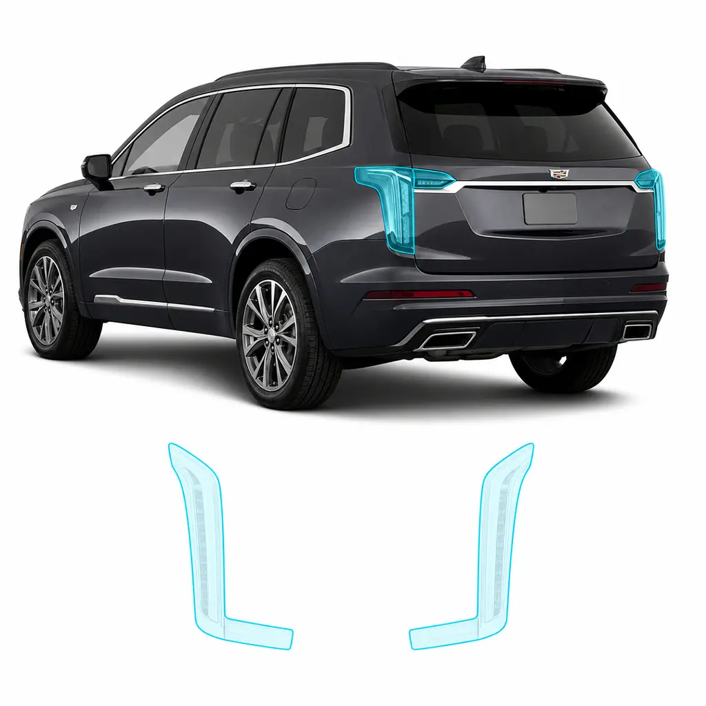 Антигравійна захисна бронеплівка за лекалами для Cadillac XT6 I 2019- задні ліхтарі стопи