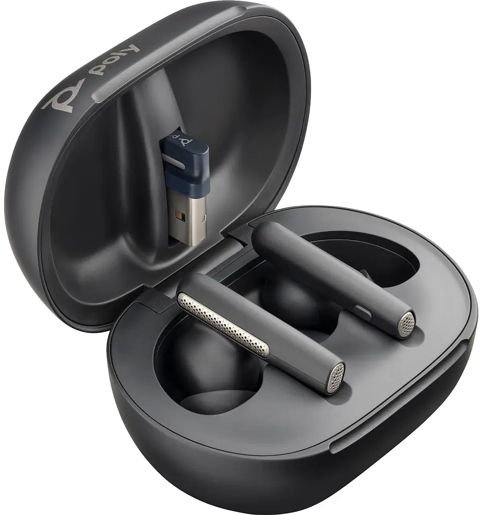 Наушники TWS Poly Voyager Free 60+ Earbuds + BT700A + TSCHC Black - фото 2