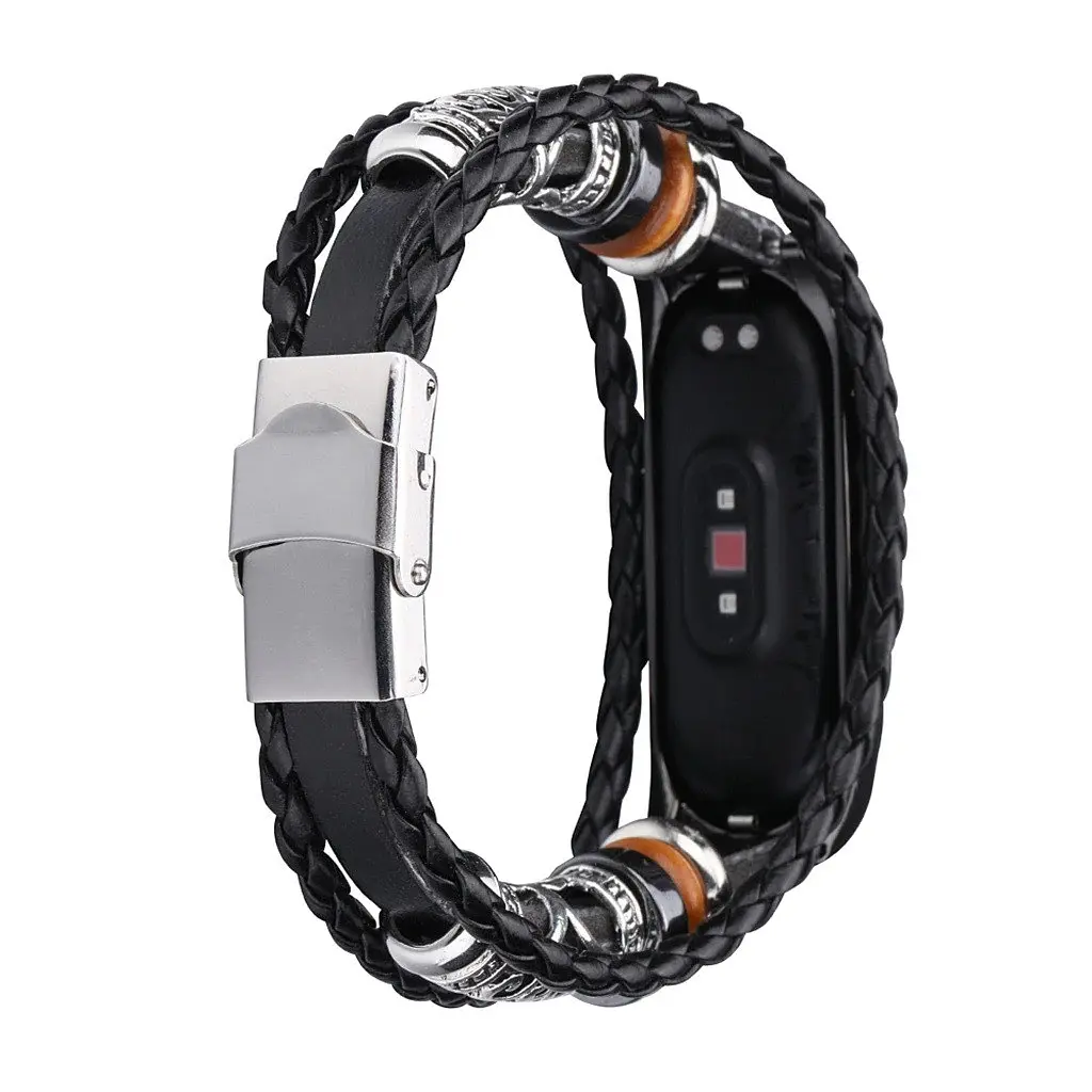 Ремешок винтажный Carprie для фитнес-браслета Xiaomi Mi Band 5 и 6 Type BB5 + 3 цветных ремешка - фото 4