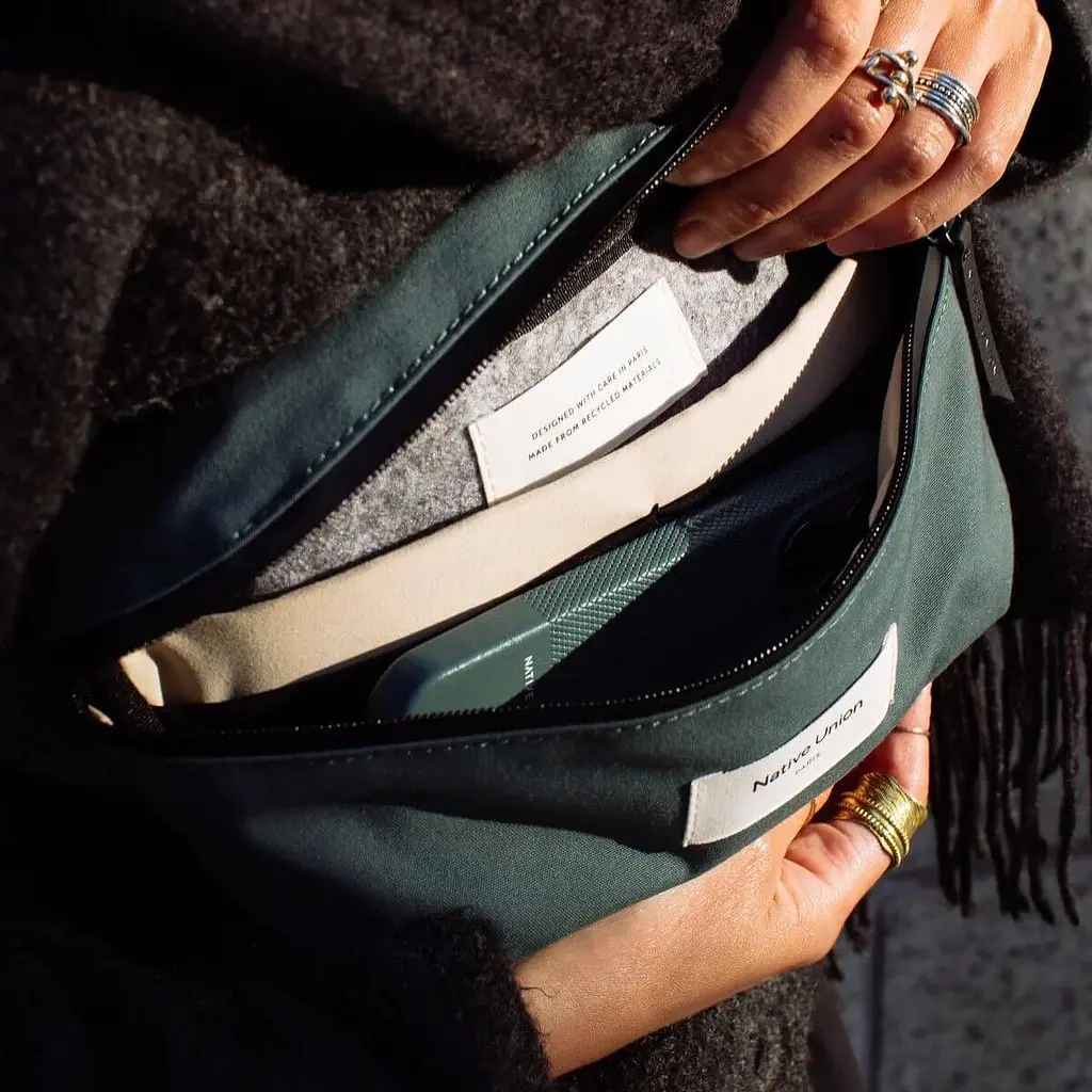 Сумка Native Union W.F.A Crossbody Pouch Slate Green (CROS-POUCH-GRN) зеленая - фото 3